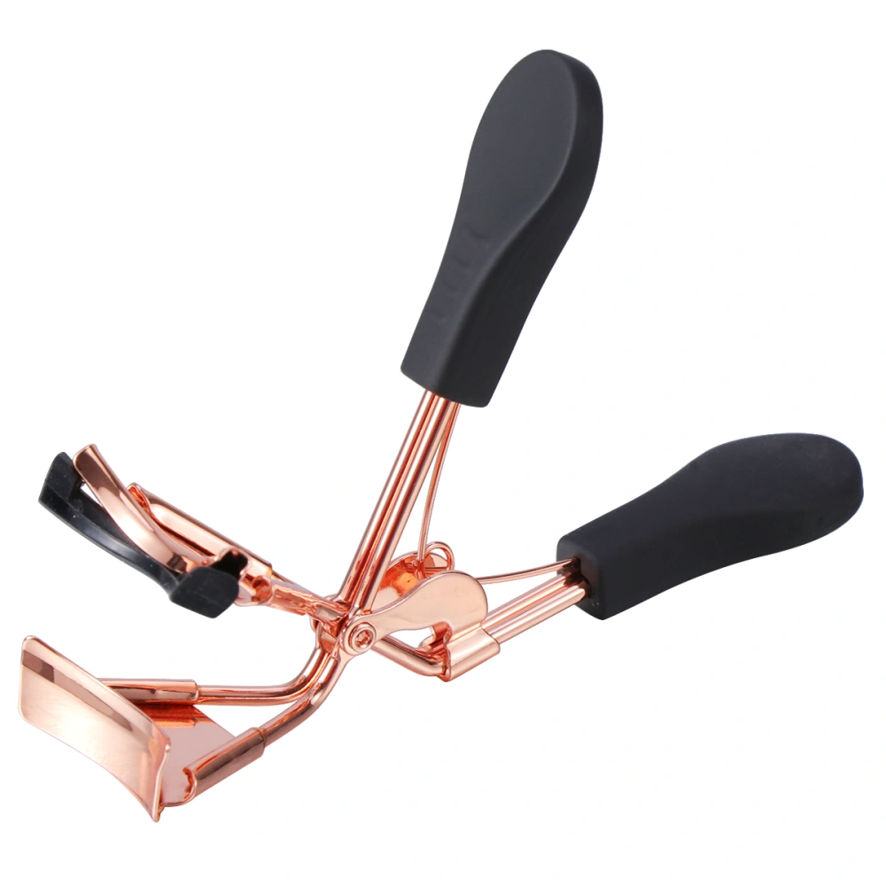 Eyelash Curler Eyelashes Curling Clip Make up Beauty Tool with Rubber Pad (Rose Gold)