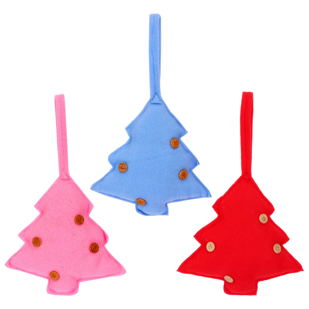 3pcs Christmas Theme Decorations Gift Cloth Creative Pendant Home Ornament