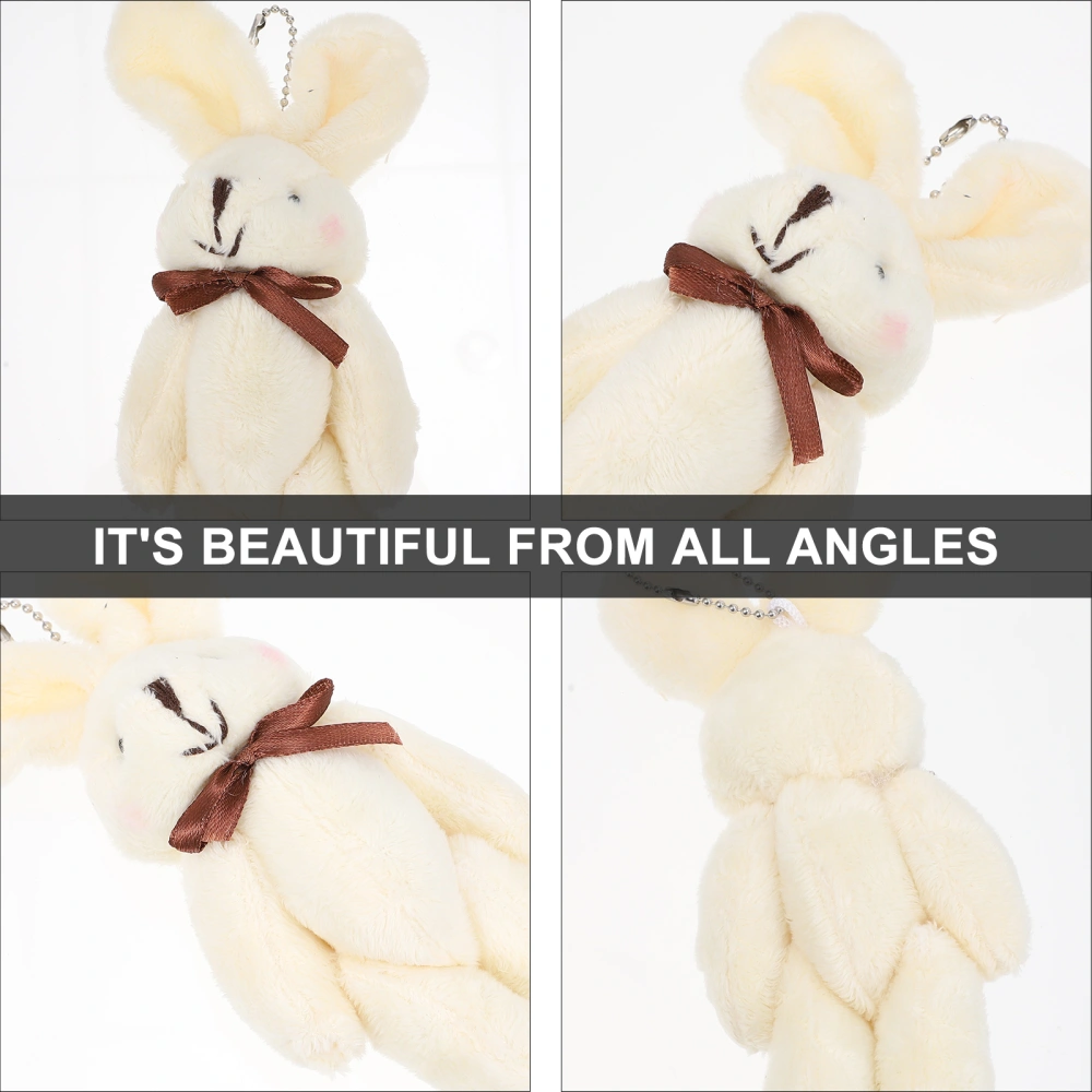 1pc Cartoon Plush Rabbit Pendants Keychain Pendants Handbag Key Hanging Decors