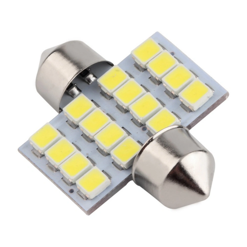 12V 5W 31mm SMD 1210 LED Car Festoon Map Interior Dome Light (White)