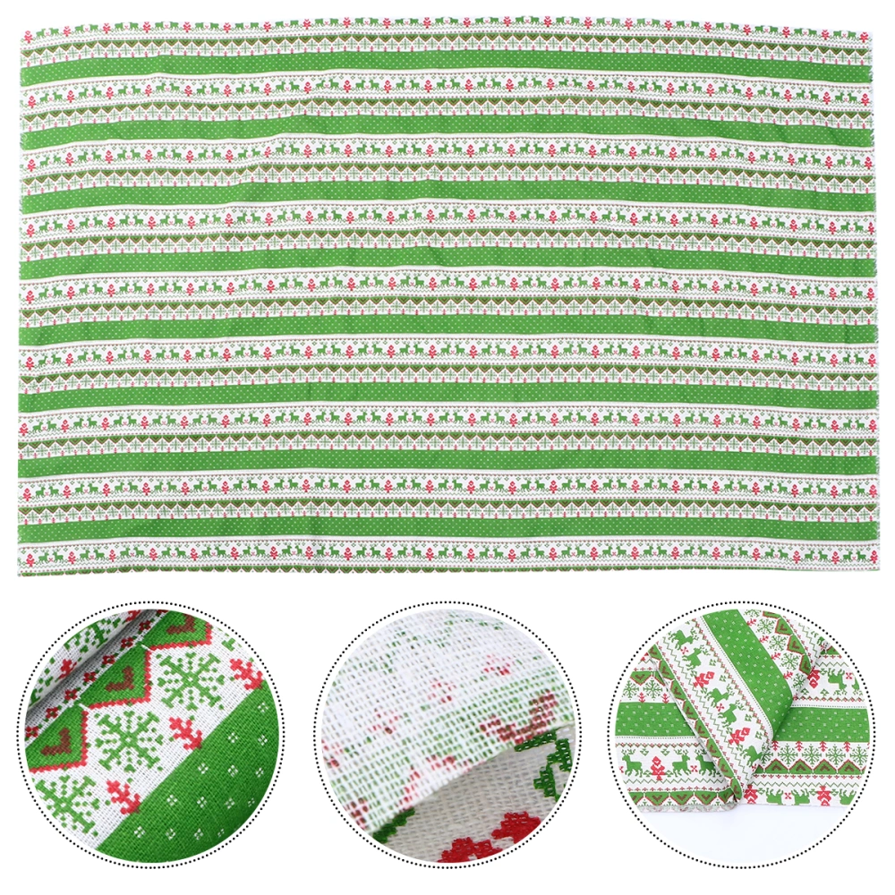 Christmas Elk Fabric Sheet Patchwork Cloth DIY Printing Fabric Cloth Material