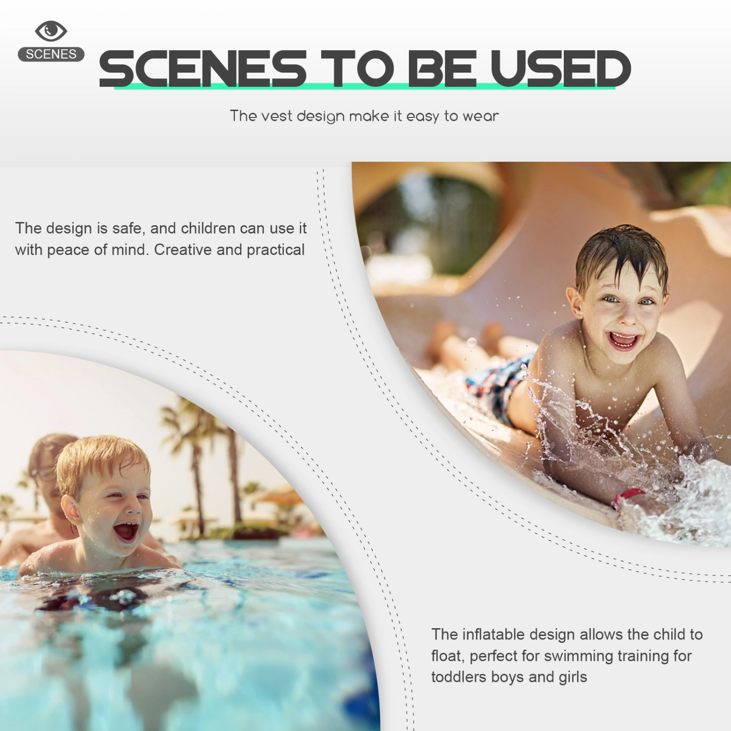 Kids Inflatable Swimsuit Children Swimsuit for Pool Swimming Equipment