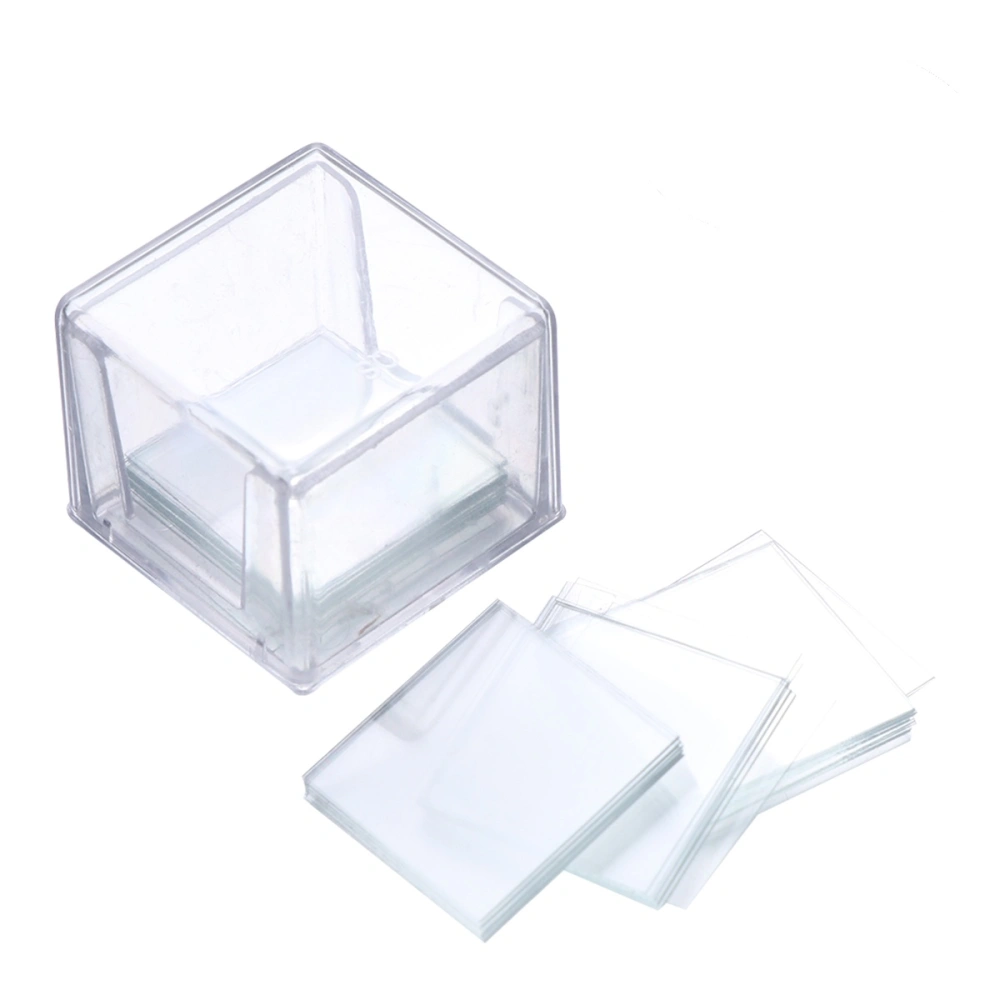 100 PCS Blank Microscope Square Cover Glass for Optical Microscope