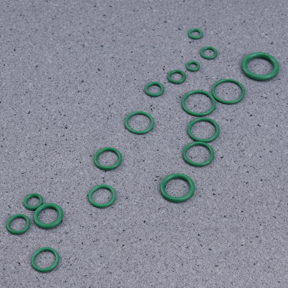 270pcs 18 Sizes Ring Rubber Insulation Gasket Washer Seals Car Air Conditioning Compressor Seals Vehicle Auto Repair Tool Kit Assortment Kit (Green)