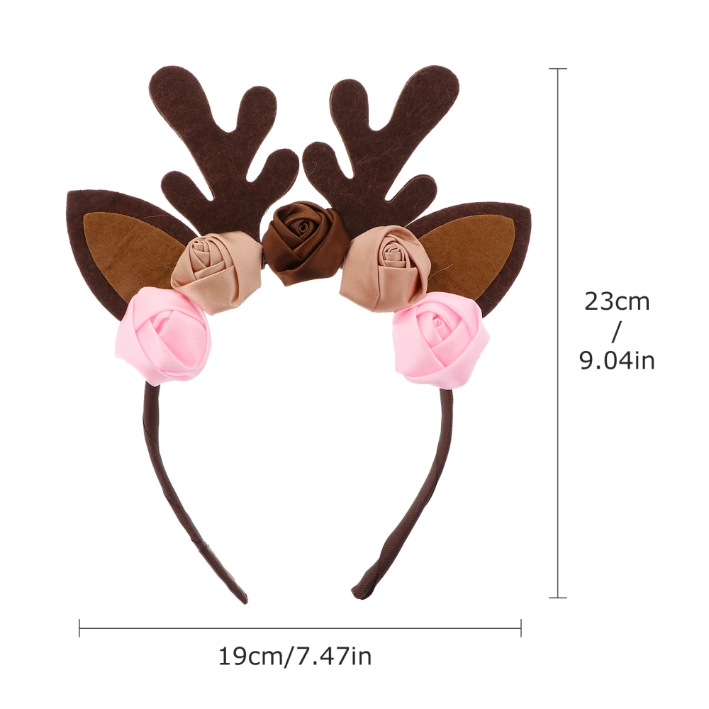 2Pcs Lovely Antlers Headband Decorative Festival Headdress for kids Children