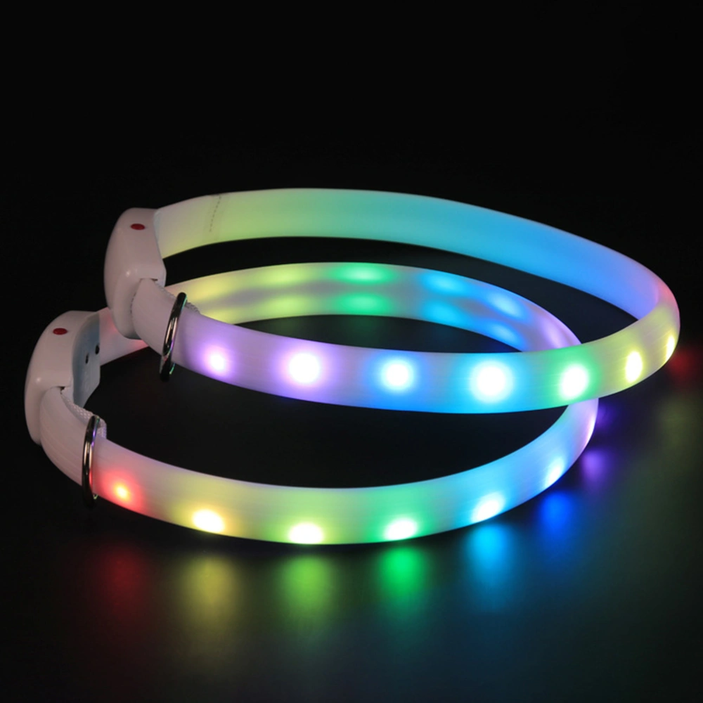 USB Charging Dog Luminous Collar LED Charging Pet Collar Waterproof Dog Collar