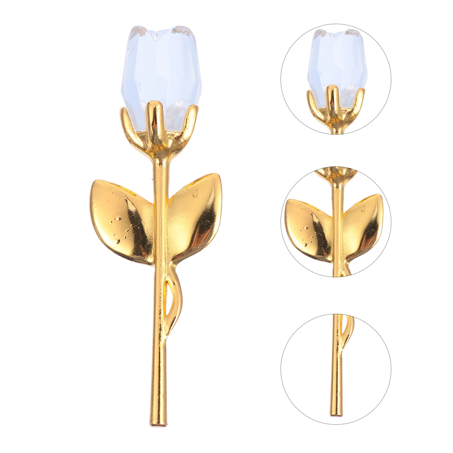 Crystal Rose Decor Tabletop Adornment Car Interior Decoration Desktop Ornament