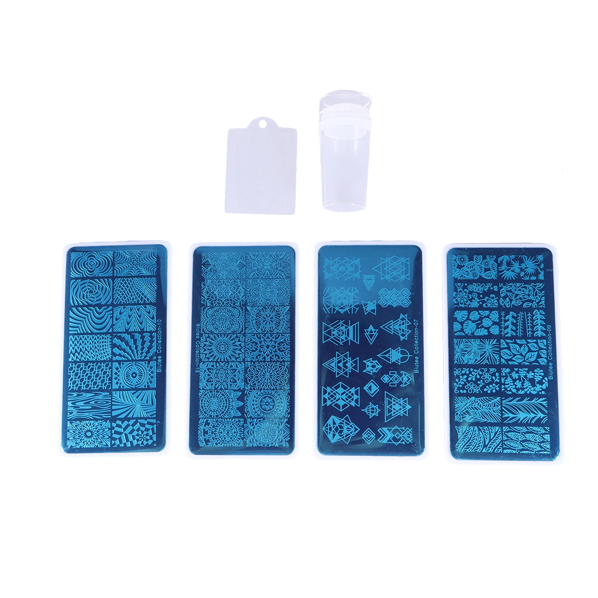 Nail Stamping Plates Nail Art Template tencils Plates Kits Manicure Tools with Stamp