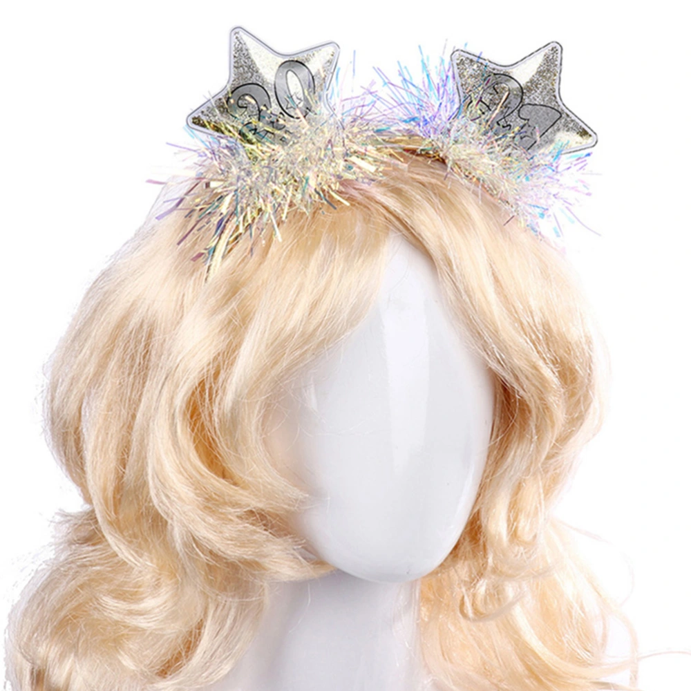 2pcs 2021 Number Headdress Creative Star Hair Festival Hair Accessory