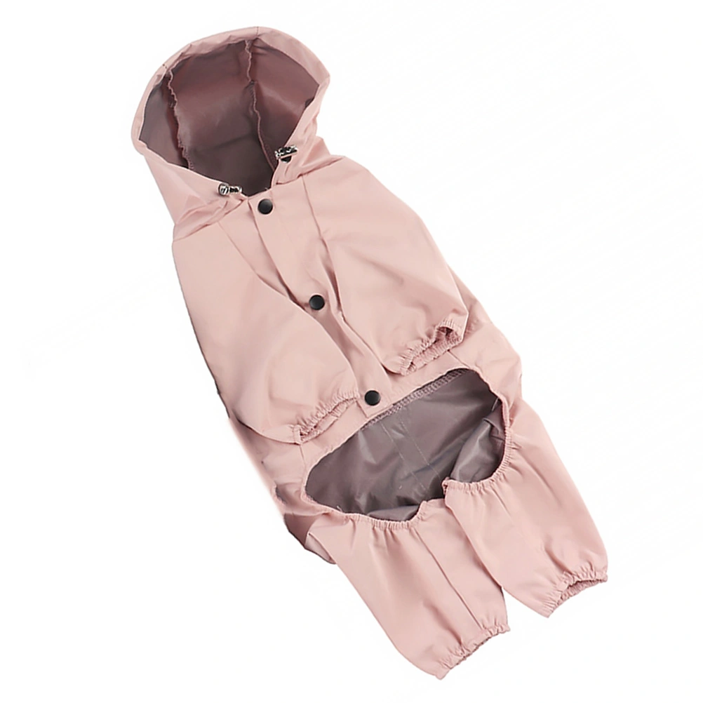 Windproof Dog Raincoat Reflective Dog Hoodie Adjustable Drawstring Pet Clothes