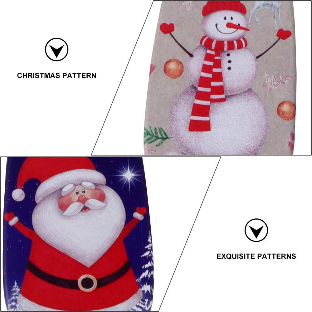 4pcs Christmas Candy Boxes Tinplate Boxes Adorable Cookie Boxes Random Style