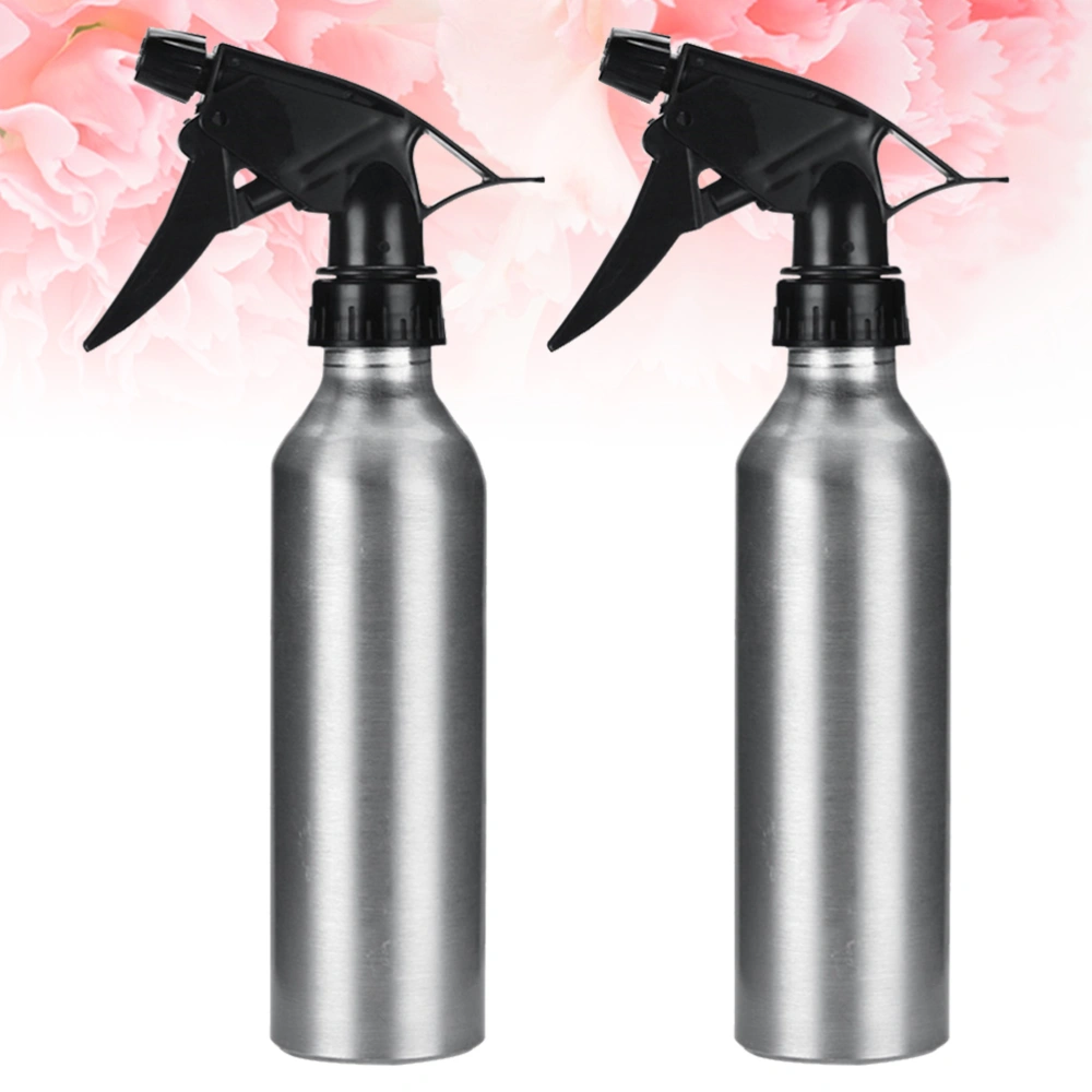 2 Pcs 250ml Multi-purpose Aluminium Alloy Empty Spray Bottle Flowers Plants Water Sprayer Refillable Bottle Baking Tools (Silver)