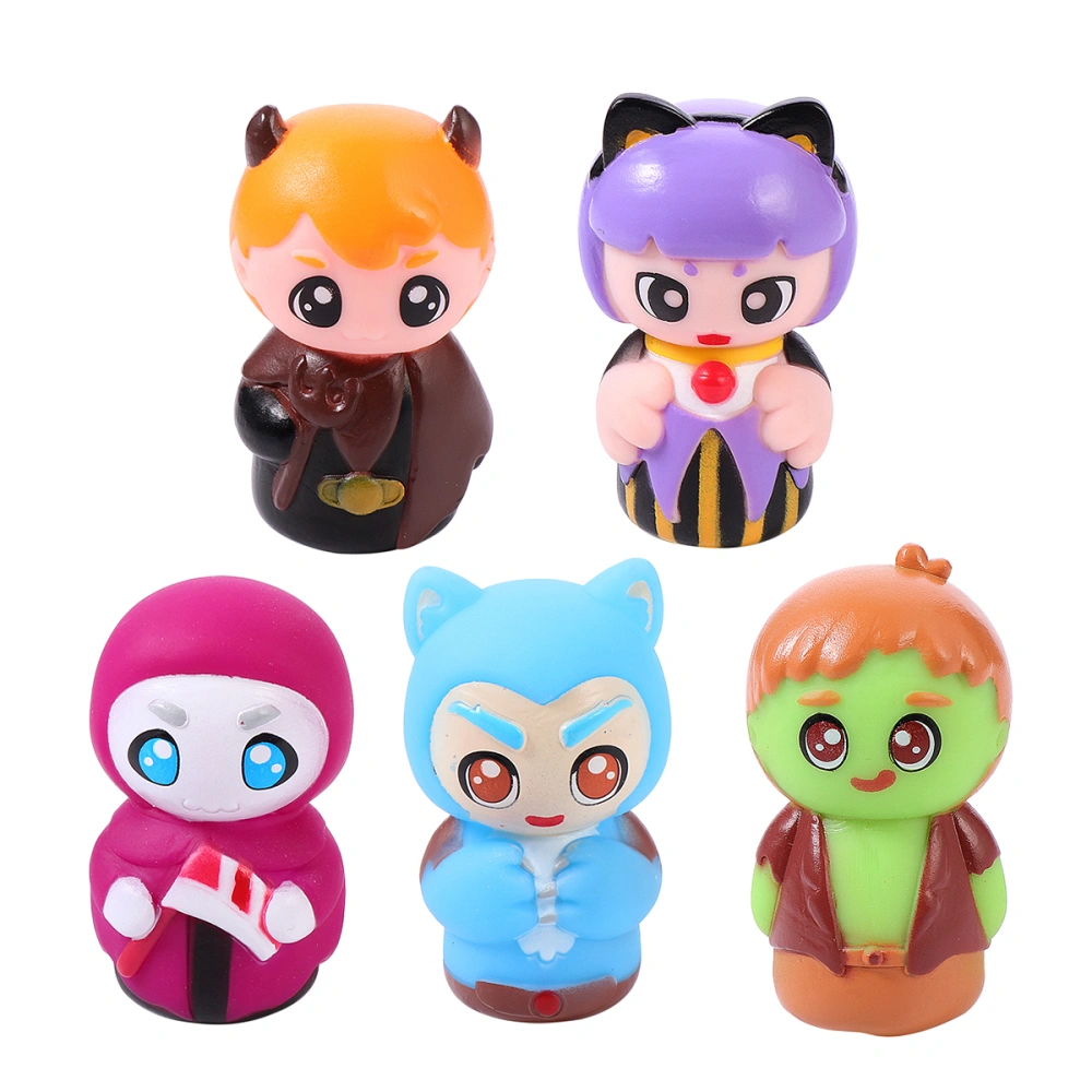 5pcs Cartoon Halloween Model Finger Puppets Creative Children Finger Puppet Toys