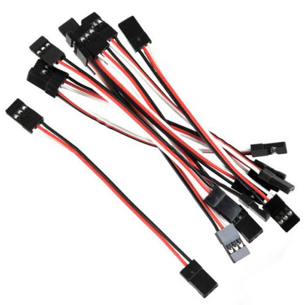 10cm 3-pin Female to Female Servo Extension Lead Wire Cable - 10 pcs/set