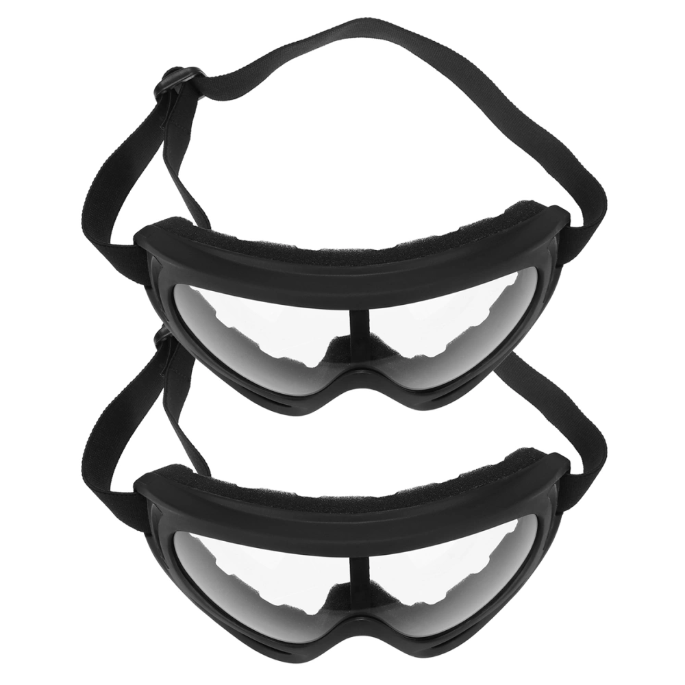 2pcs Cycling Eyeglasses Skiing Goggles Outdoor Protective Glasses Spittle Prevention Shield