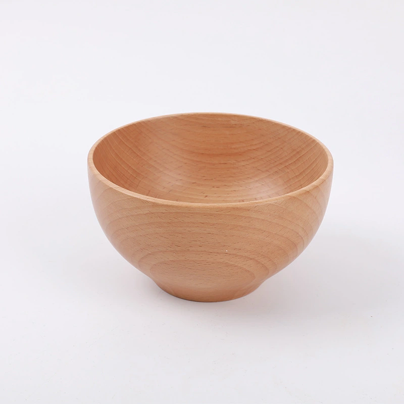 Wooden Salad Bowl Food-grade Wooden Serving Bowl Portable Wooden Fruit Bowl