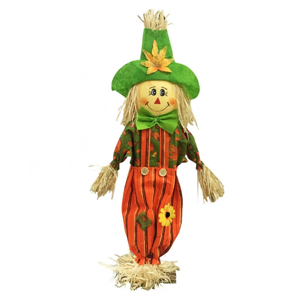 Halloween Scarecrow Swing Ornaments Kindergarten Classroom Layout Decoration Supplies Straw Doll Ornaments (Men's Pants, Small Size)