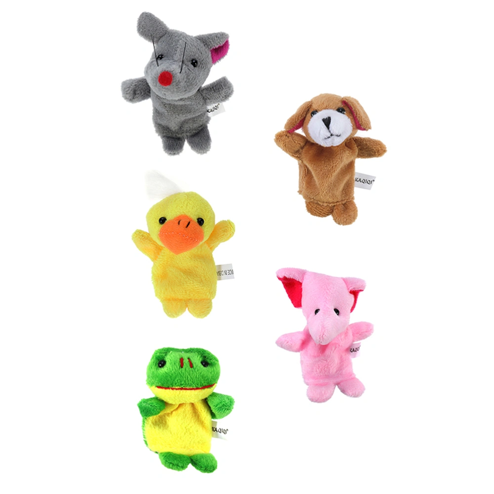 1 Set of Infant Adorable Animal Finger Puppets Lovely Educational Plaything