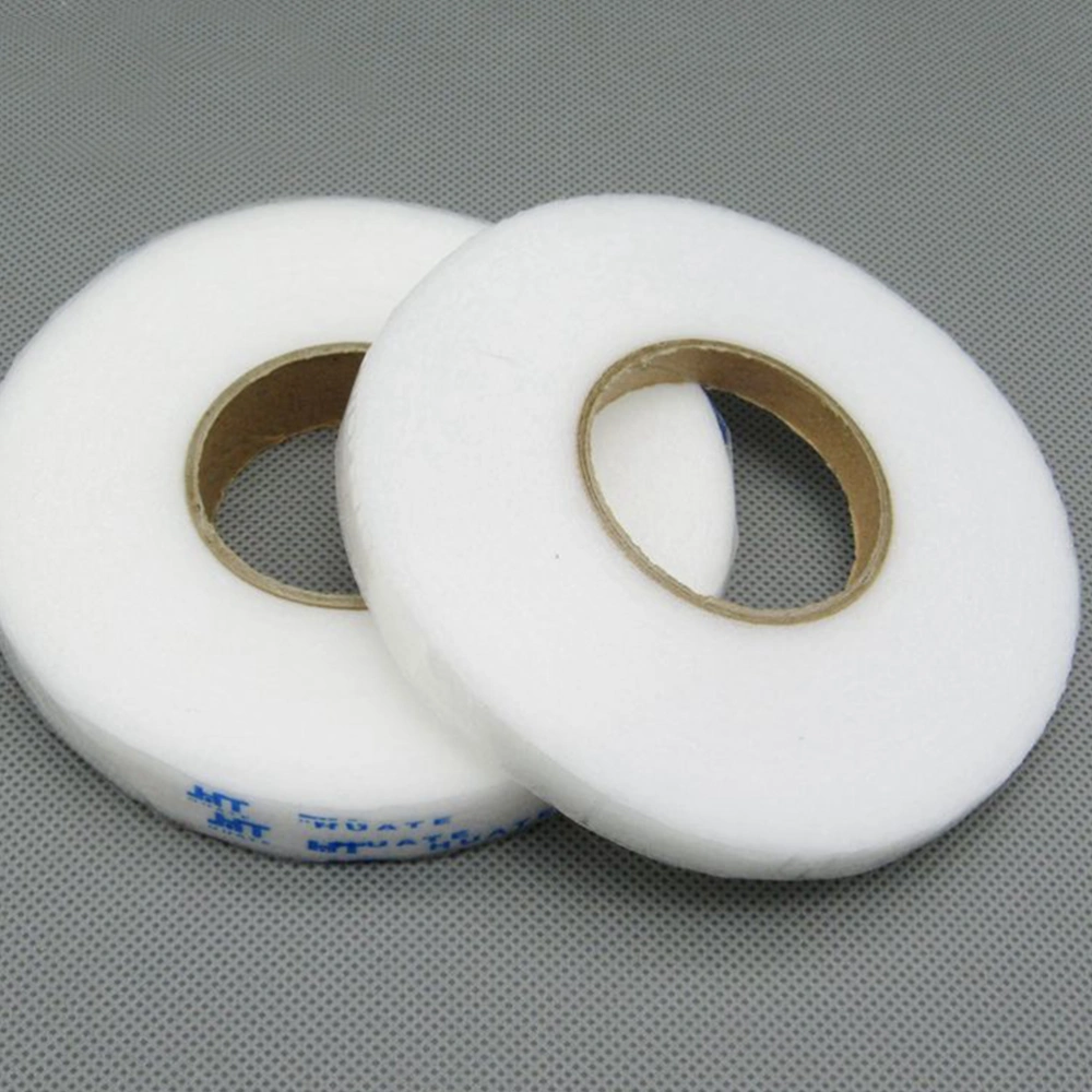 4 Rolls Double-sided Film for Garment Accessories Inlaid Strip Non-woven Adhesive Interlining Fabric Fusing Tape (1.5cm White)