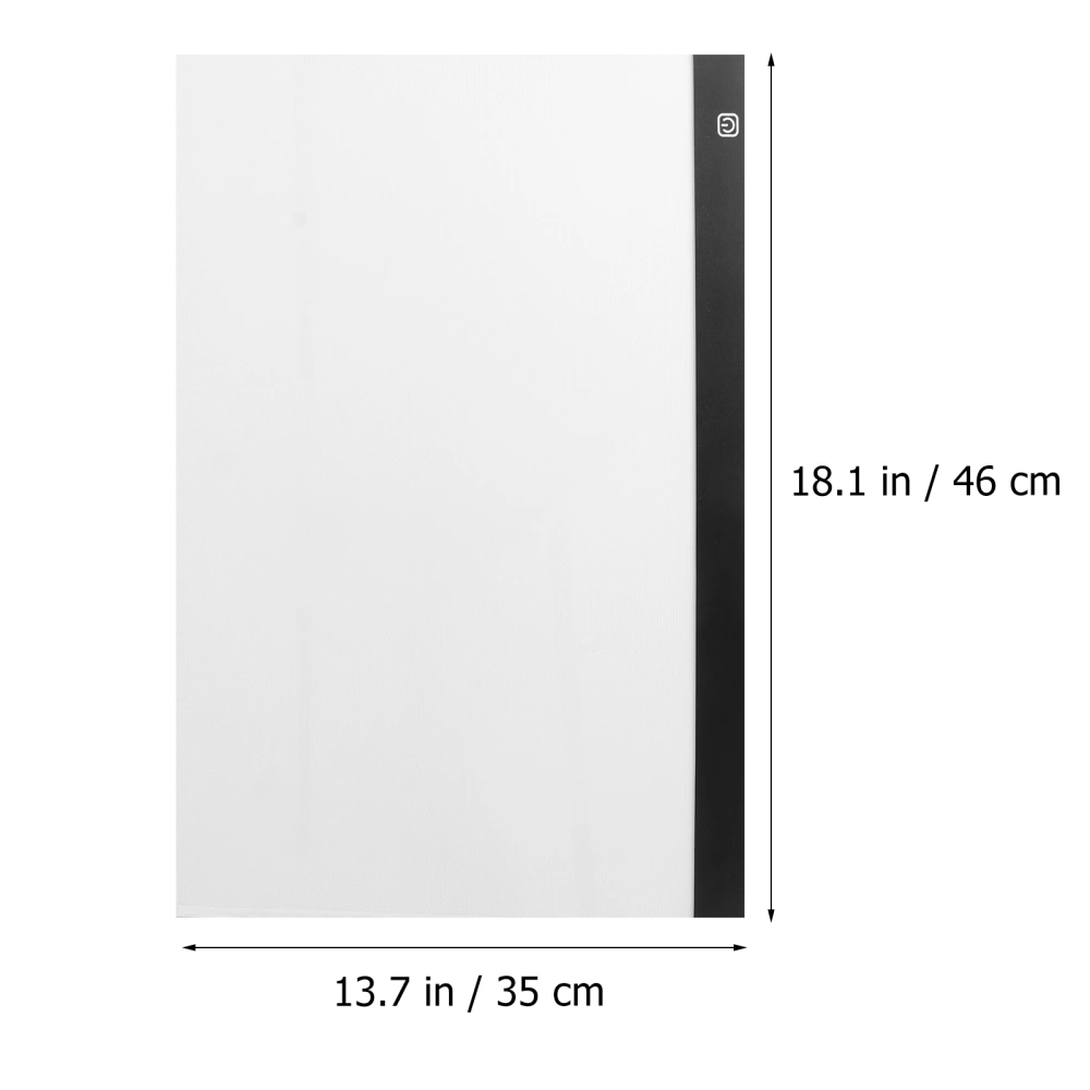 Portable A3 Size LED Light Box Ultra Thin 3 Settings Dimmable Brightness Stencil Board Drawing Board Tracing Animation Table with UK Plug (White)