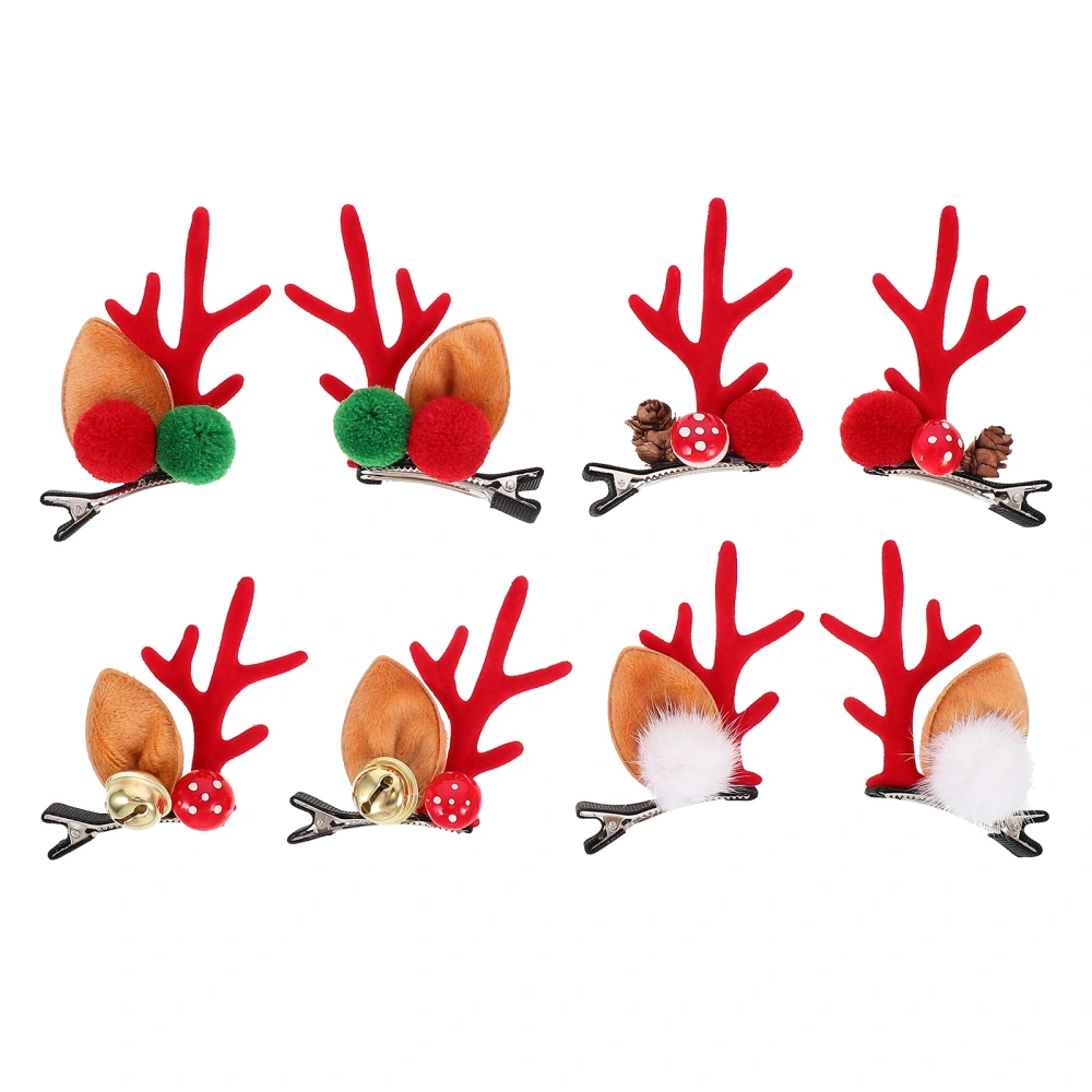 4 Pairs Adorable Christmas Cartoon Hairpins Christmas Hair Barrettes Hair Decors