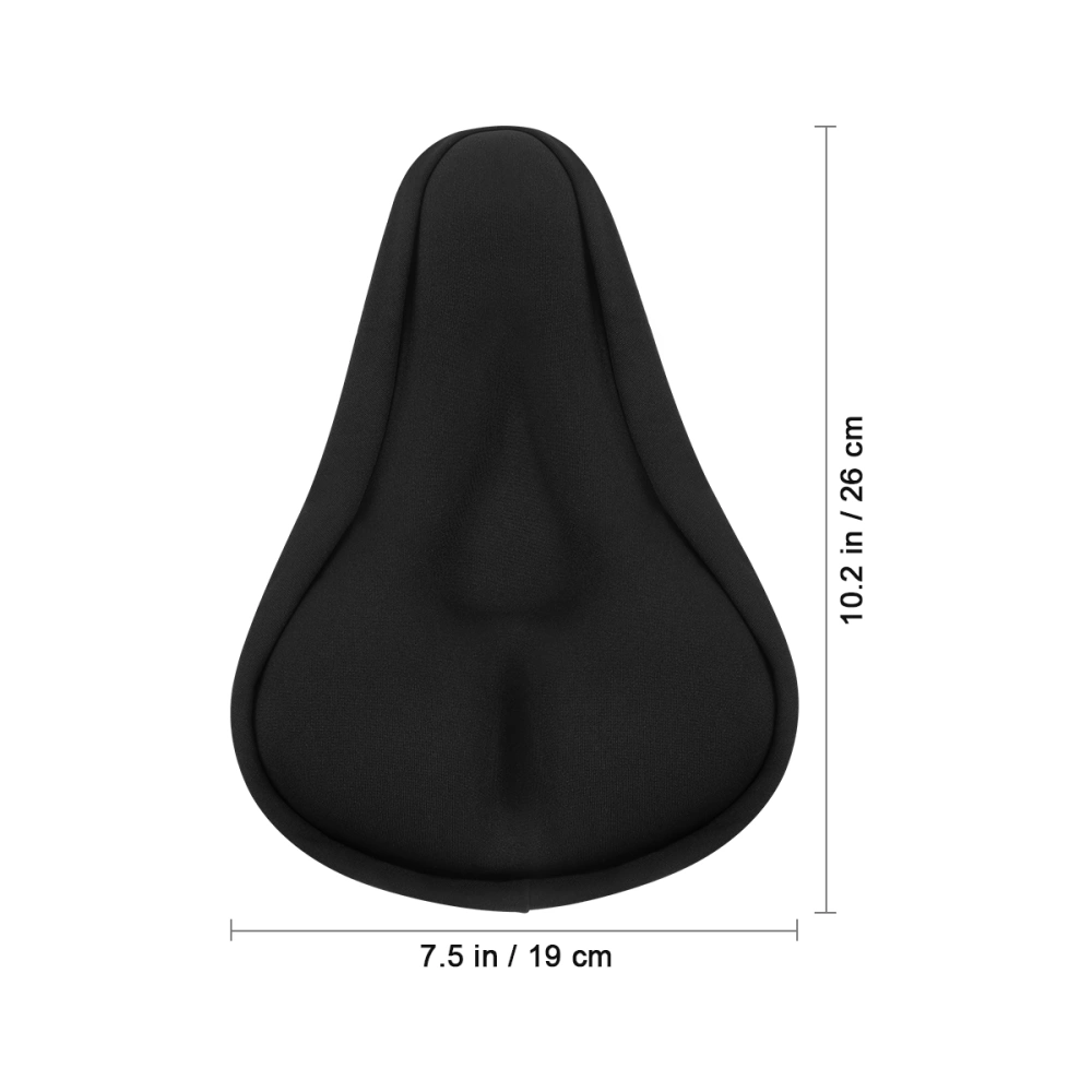 WINOMO Bike Seat Cover Extra Memory Saddle Thickened Silicone Bike Saddle Cushion Fits Narrow Seat Water Dust Resistant (Black)