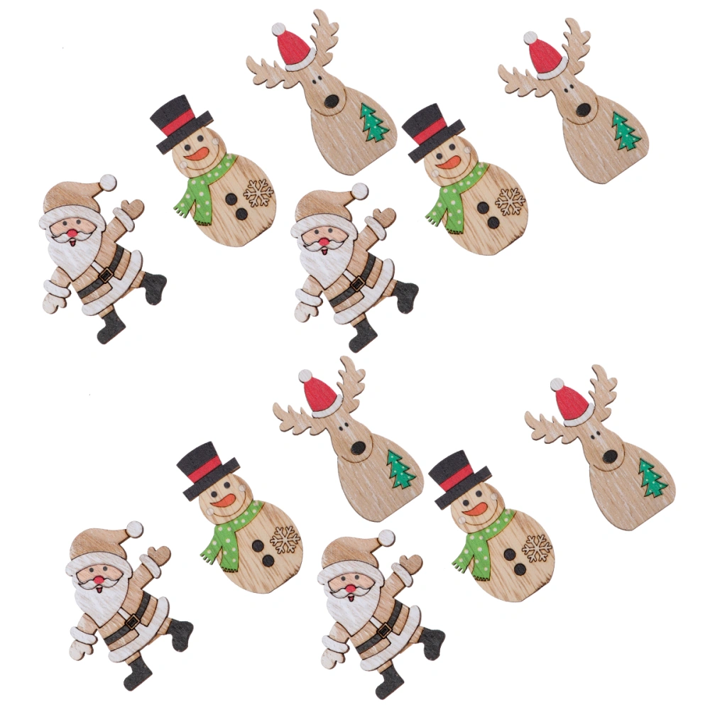 12Pcs Christmas Santa Elk Snowman Pattern Clip Name Clip Chic Photo Clip