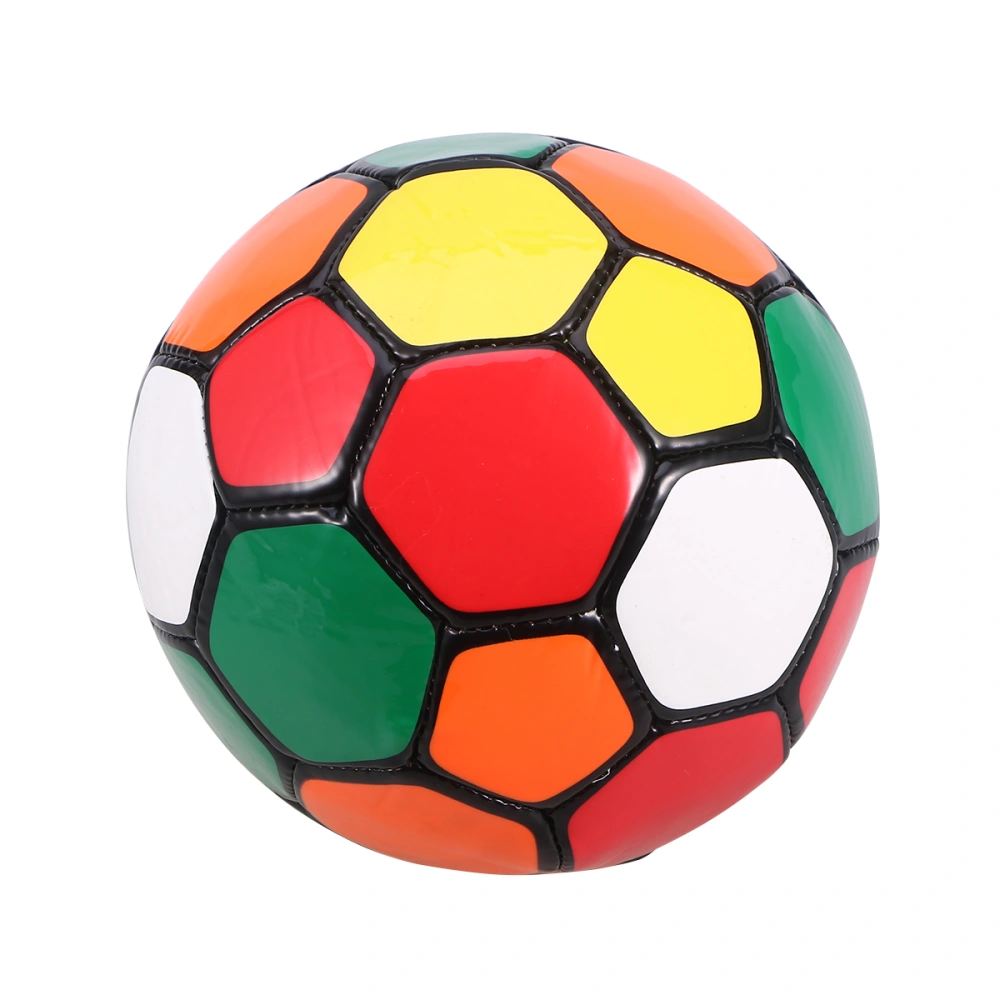 1PC PVC Small Football Inflatable Children Kids Toy Ball for Outdoor Activities (Colorful)