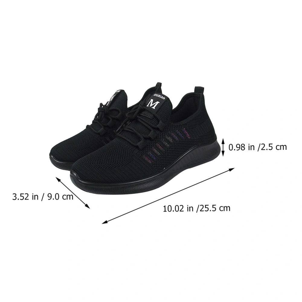 1 Pair Leisure Mesh Shoes Leisure Shoes Sole Running Shoes (Black, Size 41)