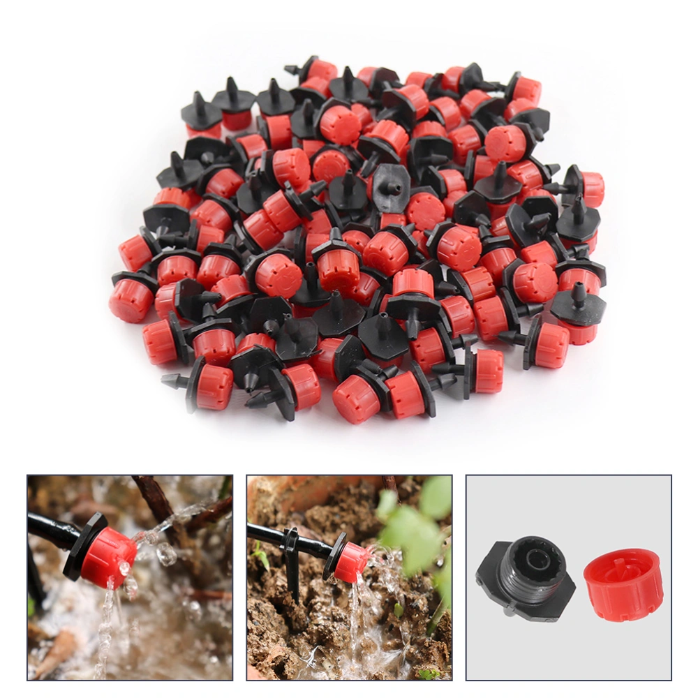 100PCS Adjustable Irrigation Dripper for Lawn Garden 8-hole Multi-Stream Emitter