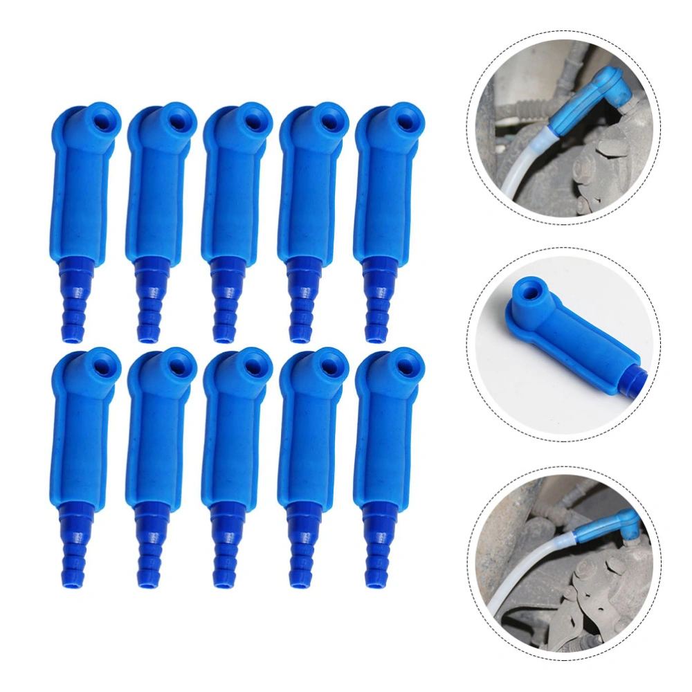 10pcs Car Oil Bleeder Pump Exchange Tools Pumping Pipe Connectors (Blue)