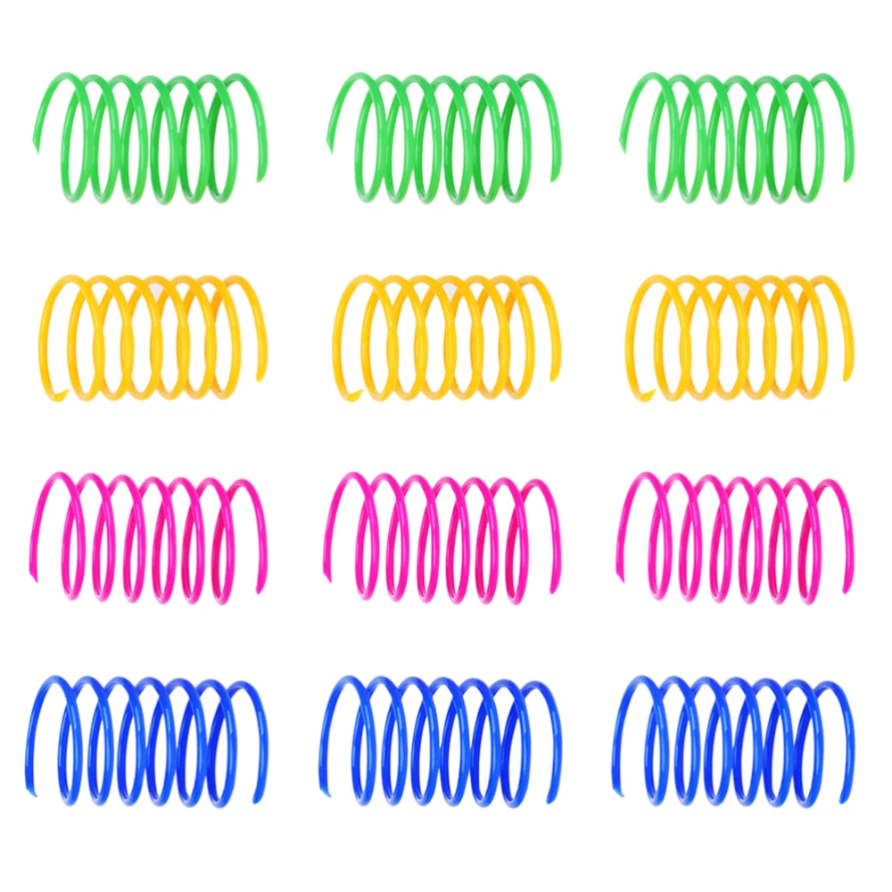 40Pcs Cat Spring Toys Rubber Springs Pet Teaser Toys Cat Interactive Toys