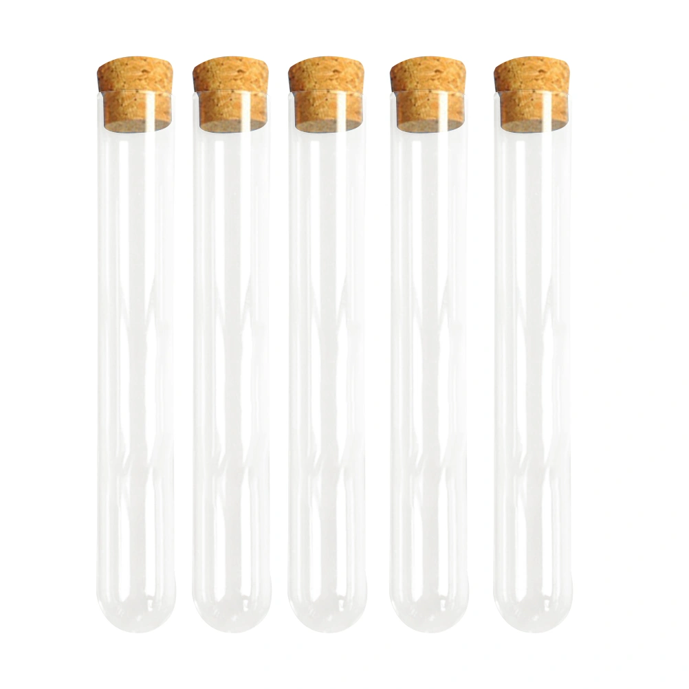 10 PCS Glass Clear Test Tubes with Cork Stoppers and Brush for Scientific Experiments Powder Liquid Storage 20x150mm