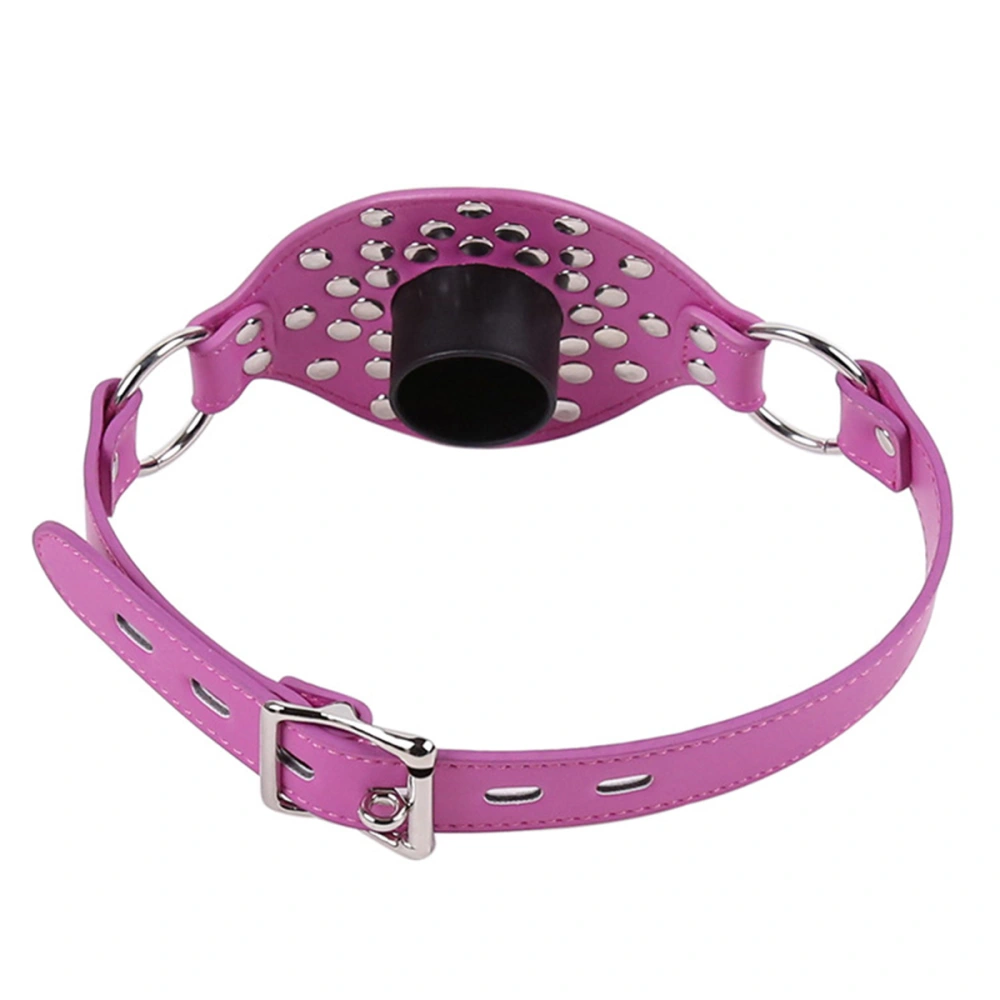 Mouth Gag Leather Erotic Toys Sexy Lip Oral Sex Gag Bondage Restraints Fetish BDSM Slave Adult Sex Toy For Couples Lovers(Pink)