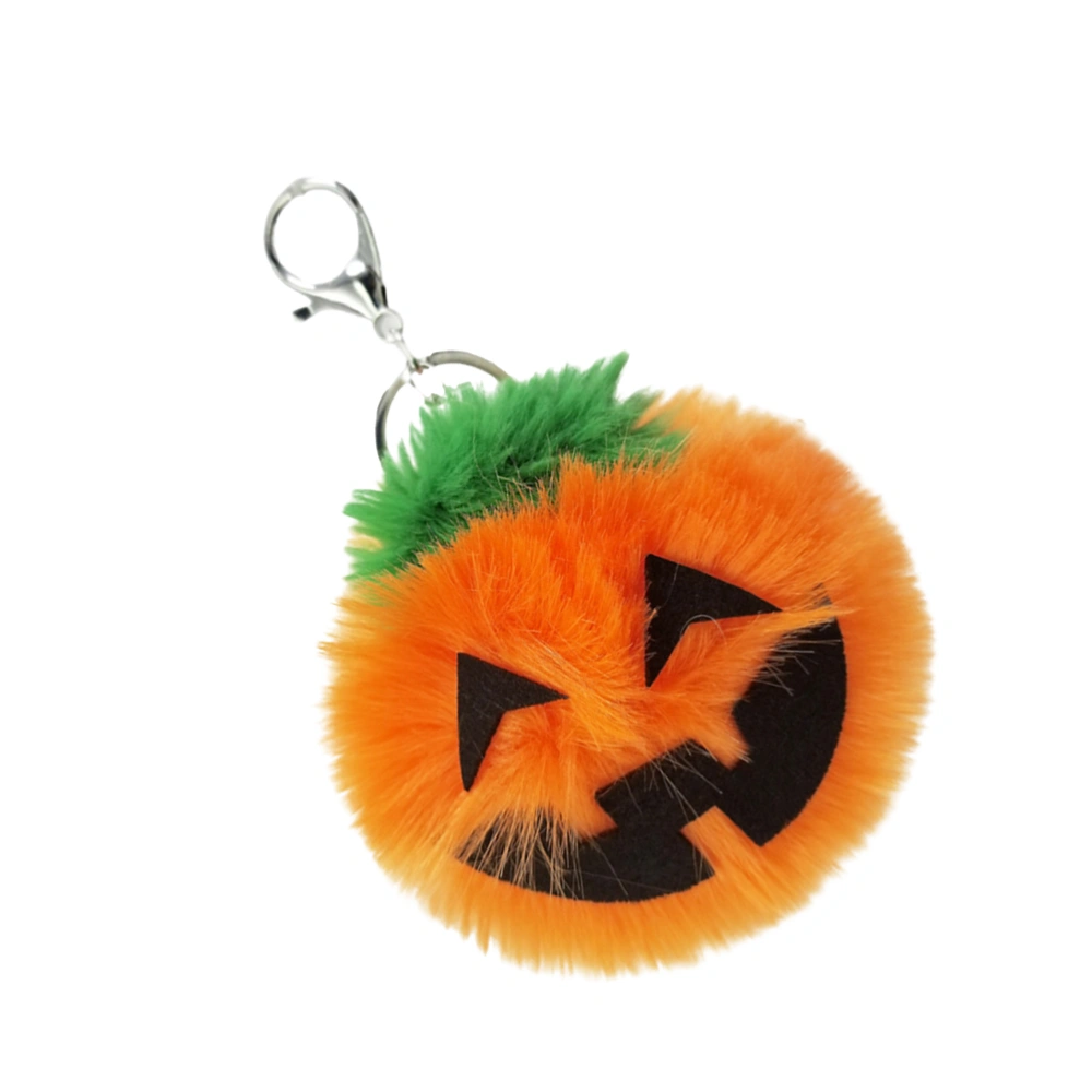 Halloween Jack-O'-Lantern Key Chain Plush Key Ring Pendant Souvenir Car Hanging Decoration Holiday Gift