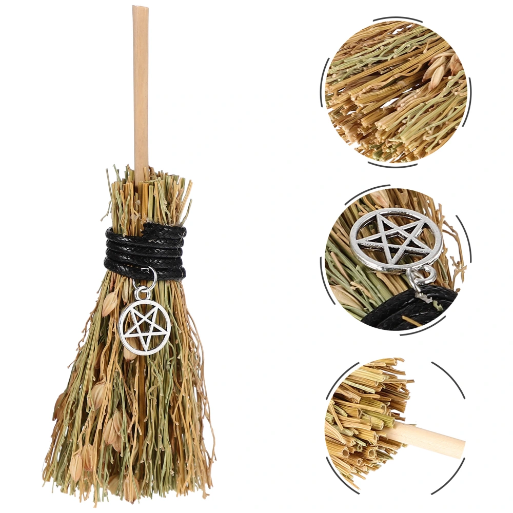 2pcs Mini Witch Broom Pendants with Charm Decors Crafts Decorations Pendants