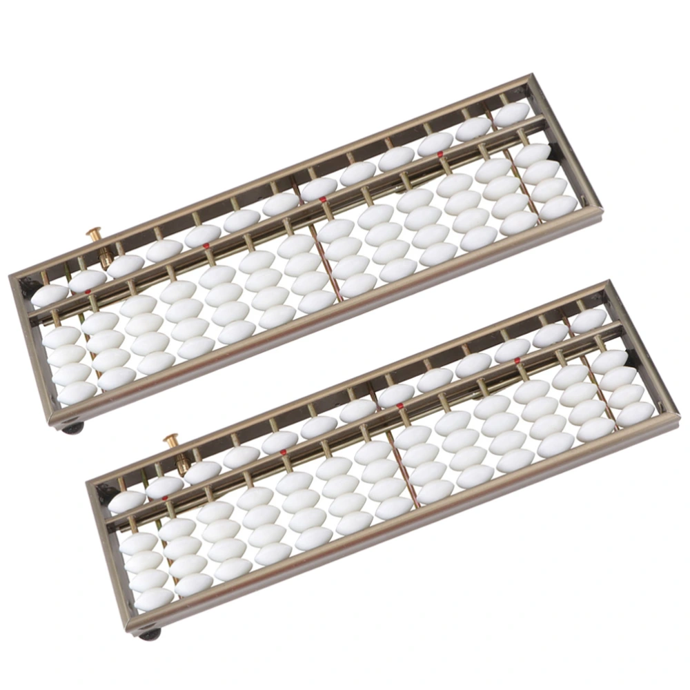 2 Pcs Aluminum Alloy Abacus Arithmetic Abacus Math Leaning Educational Toy