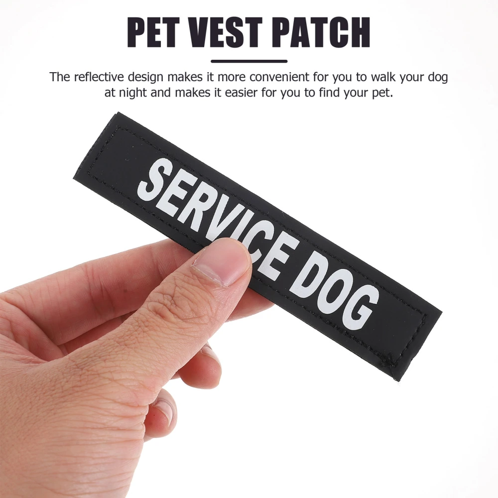 6 Pairs of Reflective Stickers for Pets Dog Vest Stickers Pet Chest Strap Stickers