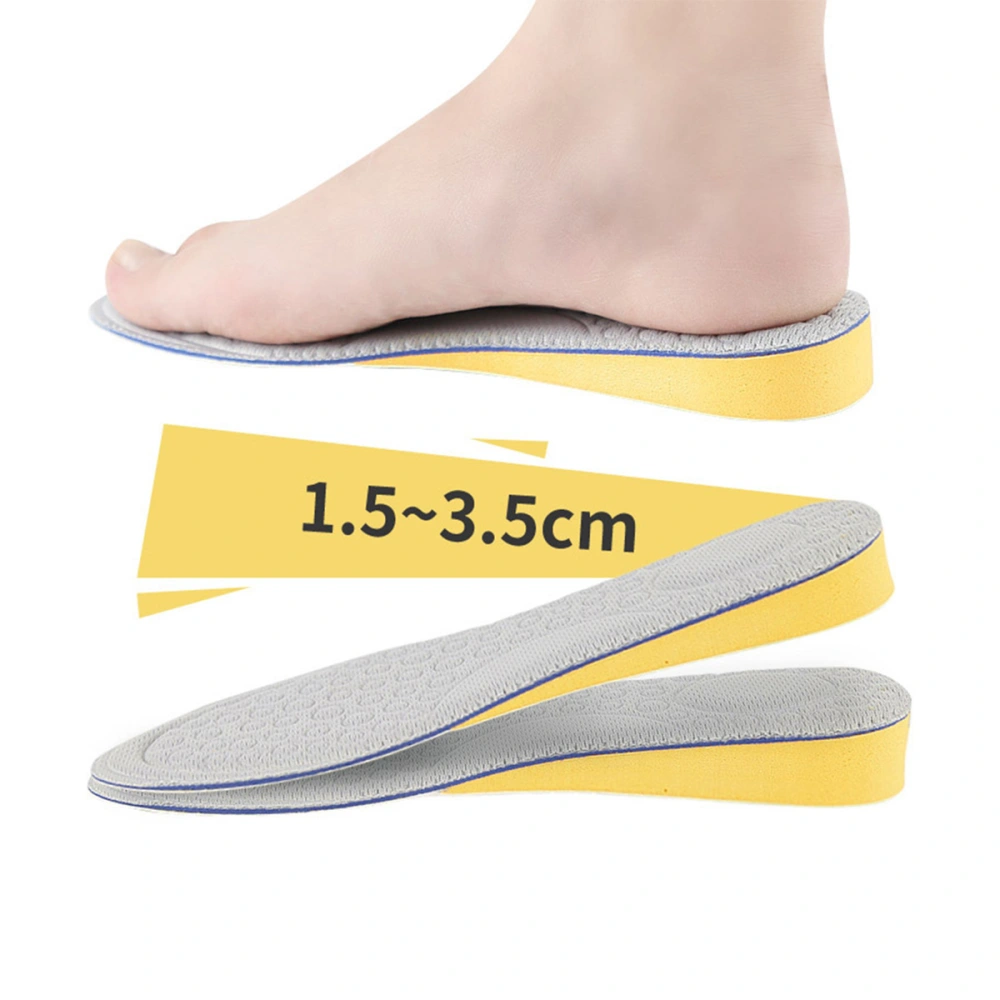 1 Pair of 3.5cm EVA Insoles Comfortable Invisible Increase Insoles - Size 37-38