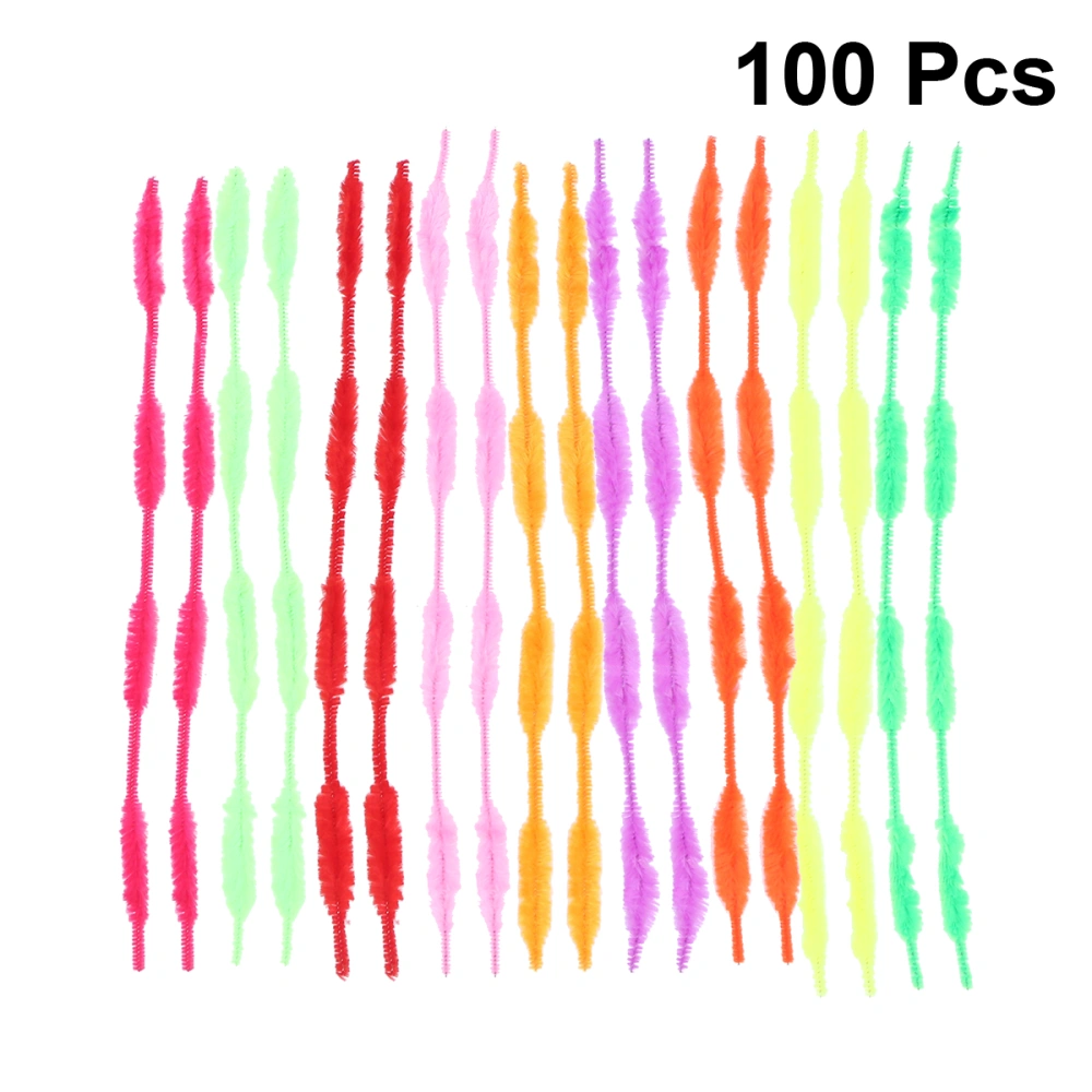 100pcs Funny Kids Child Craft Twisting Sticks Handmade Art DIY Materials Twistable Stick Toys (Mixed Color)