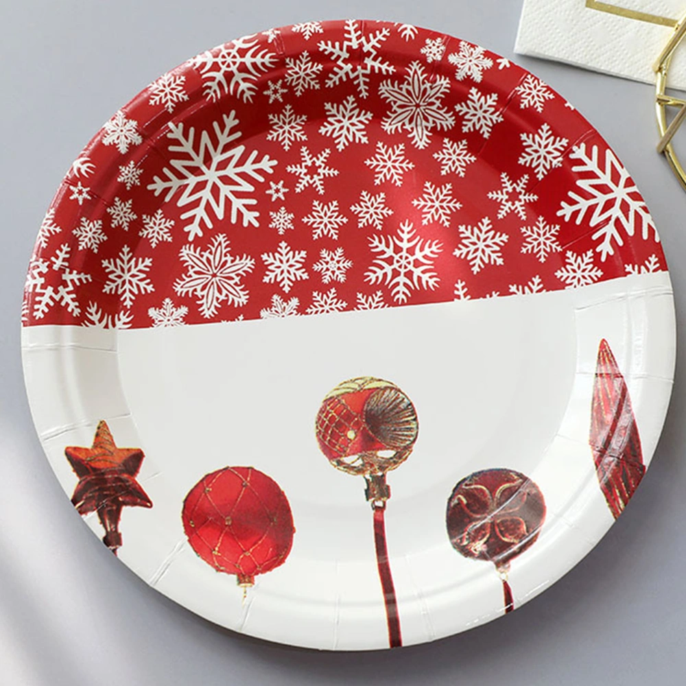 40pcs Christmas Paper Plates Paper Cups Disposable Flatware Cutlery Plates