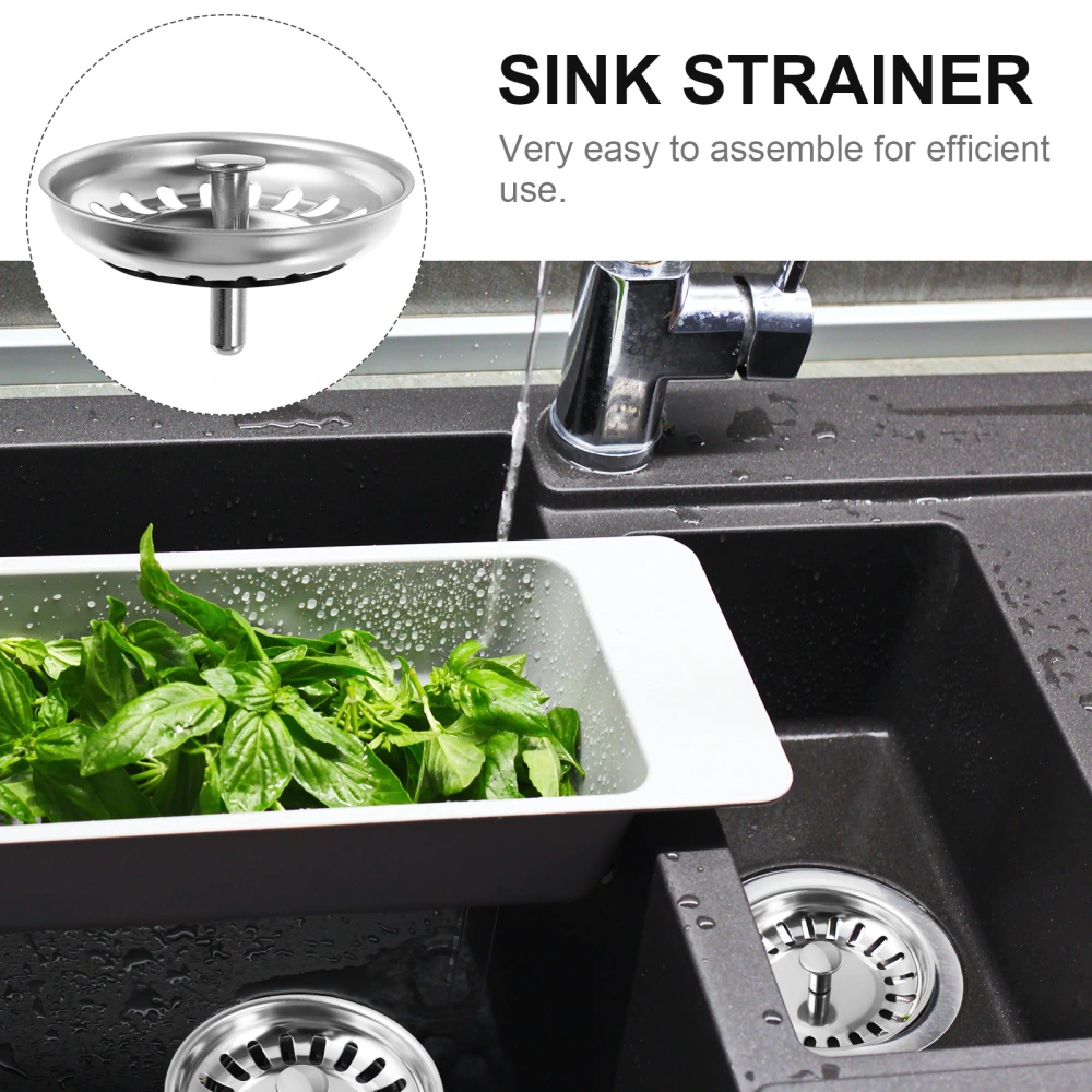 Double-Layer Stainless Steel Kitchen Sink Strainer Waste Plug