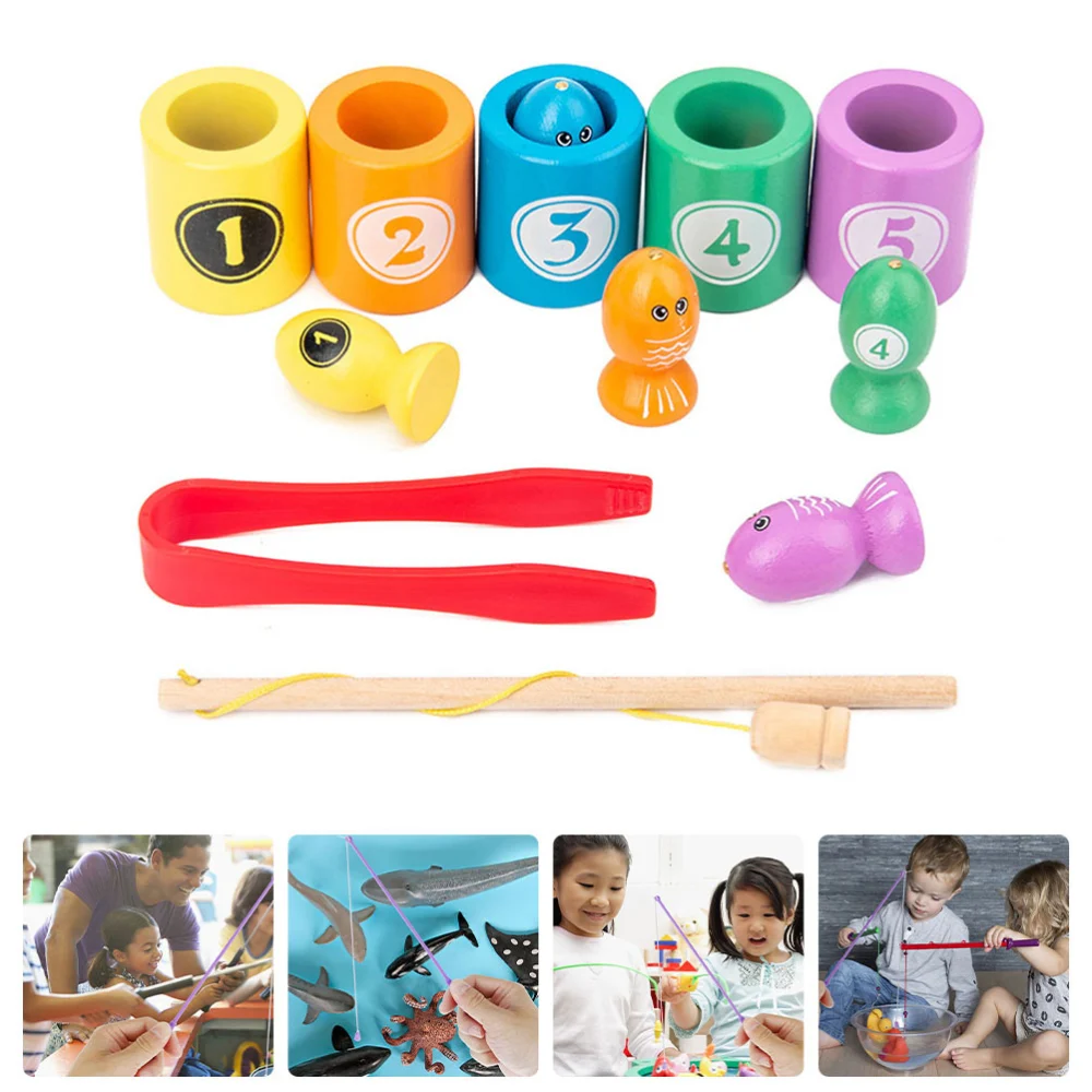 1 set of Children Magnetic Game Toy Funny Fishing Game Early Educational Toy