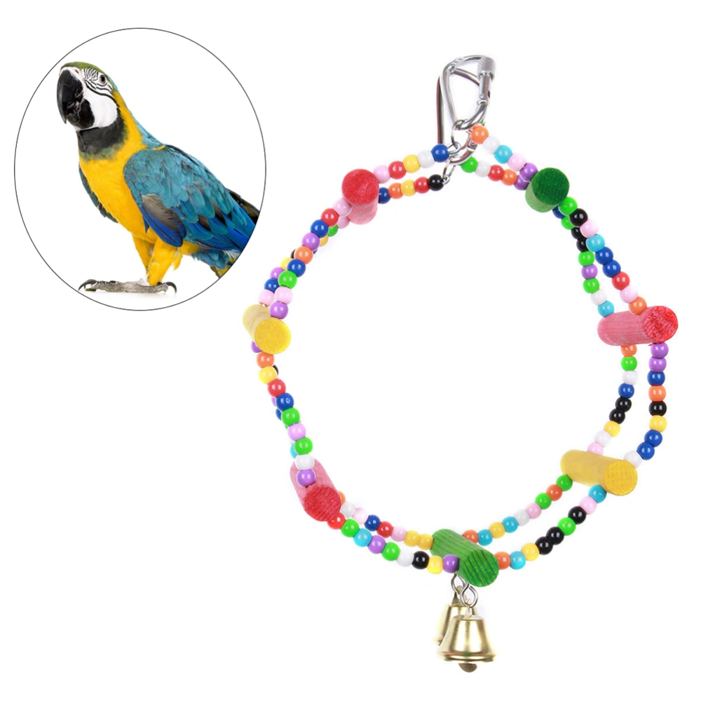 Colorful Round Swing Bird Toy Climbing Ladder for Parrot Pet Training