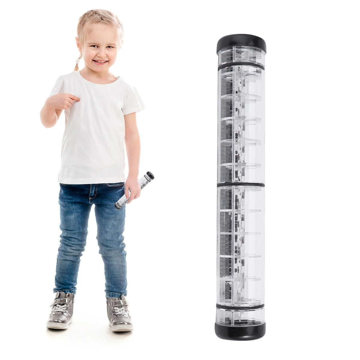 Instrument Cylinder Toy Educational Toy Pitter-Patter Sound Effect Cylinder Toy for Girl Boy