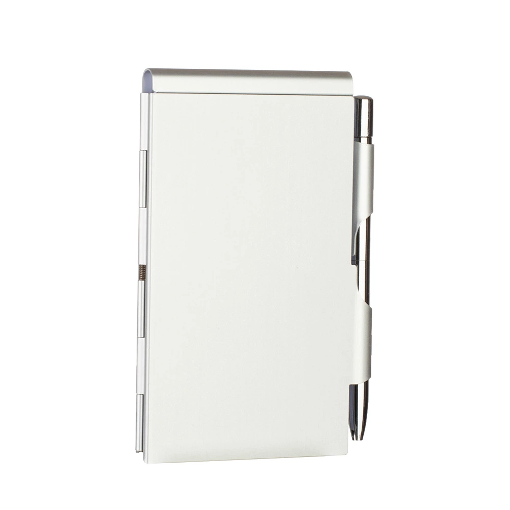 Metal Pocket Notebook with Pen Tearable Metal Notebook Mini Notepad Holder Office Notebook