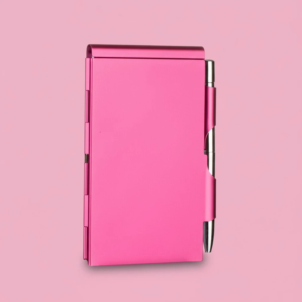 Metal Pocket Notebook with Pen Tearable Metal Notebook Mini Notepad Holder Office Notebook