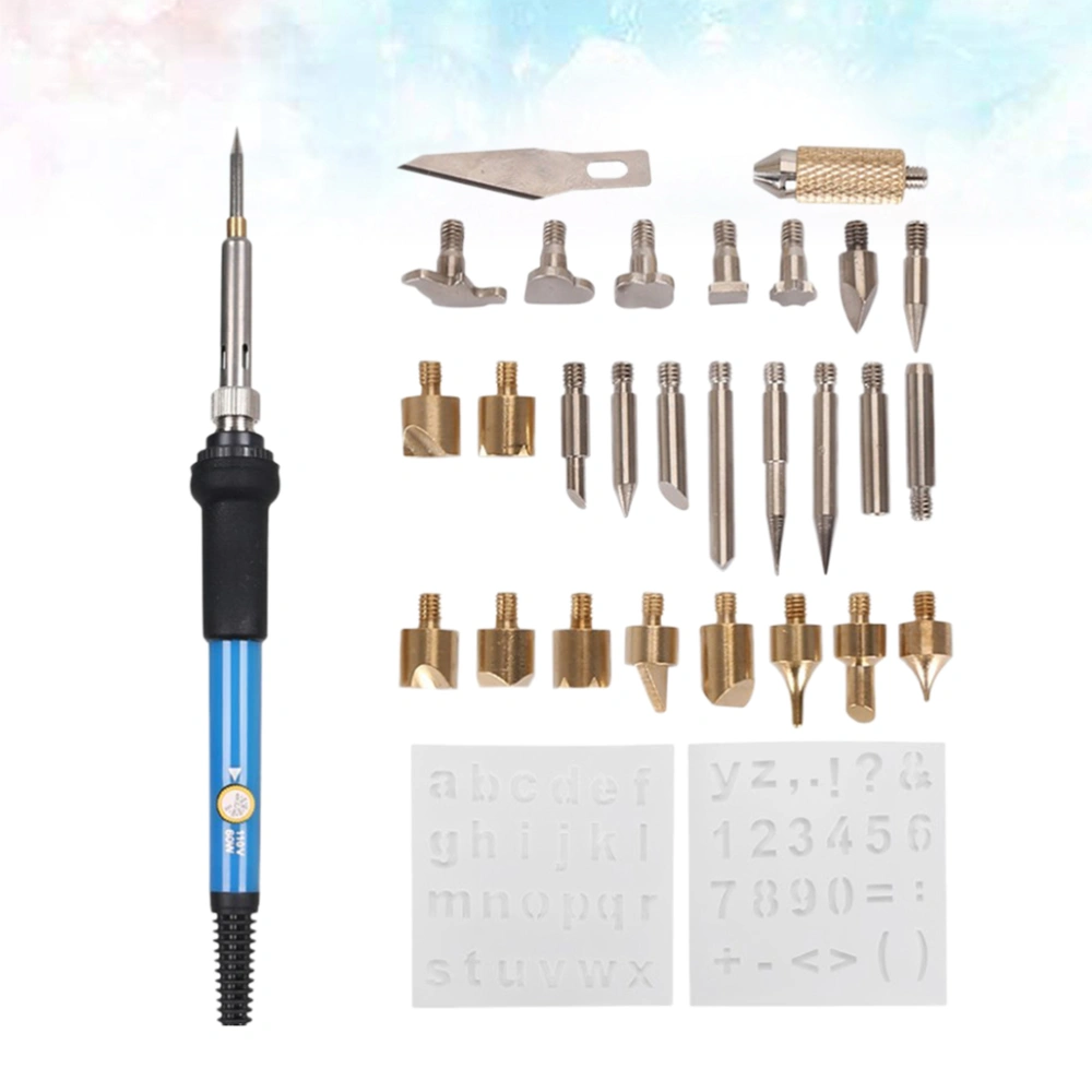 28pcs Welding Soldering Iron Kit Adjustable Temperature Welding Tool Soldering Iron Tools (UK Plug)