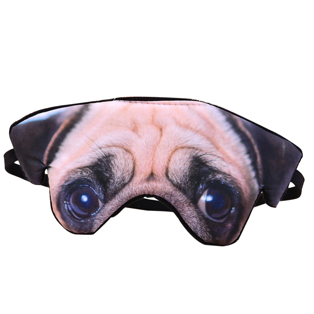 3D Dog Pattern Eye Mask Funny Shade Nap Cover Blindfold Sleeping Mask Eyepatch Sleep Goggles (Pug)