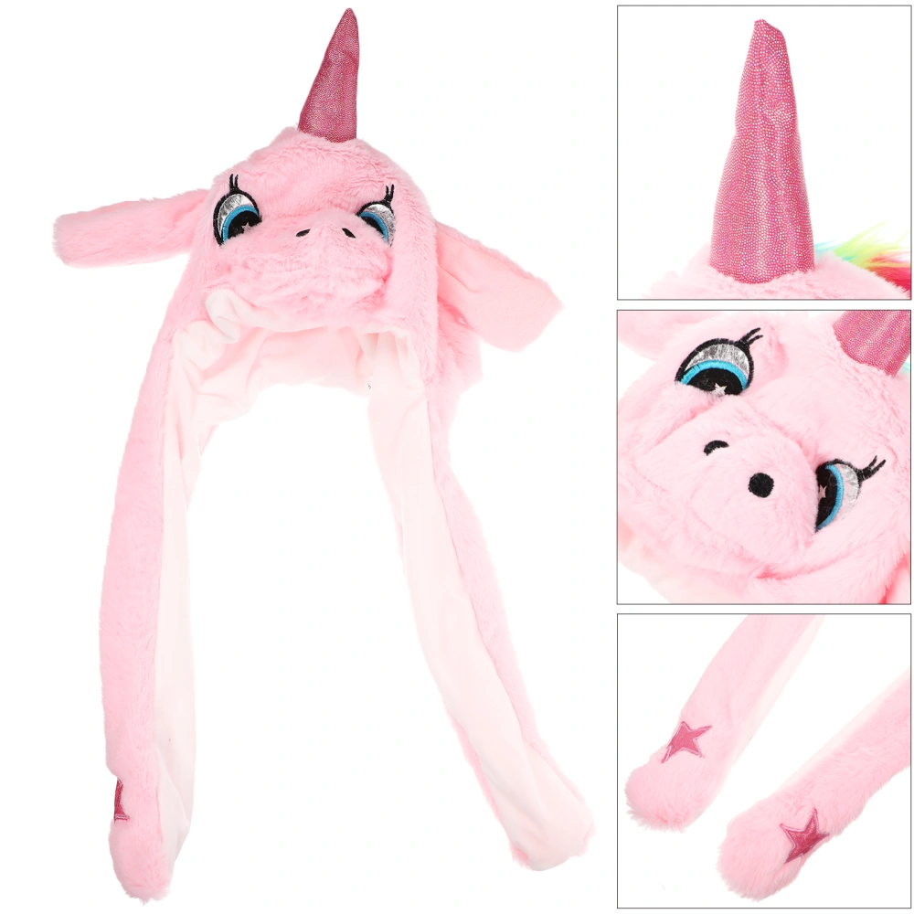 1pc Funny Unicorn Ear Moving Hat Novelty Carnival Party Hat with Lights